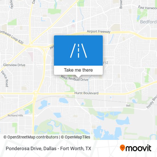 Ponderosa Drive map