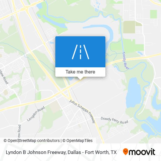 Lyndon B Johnson Freeway map