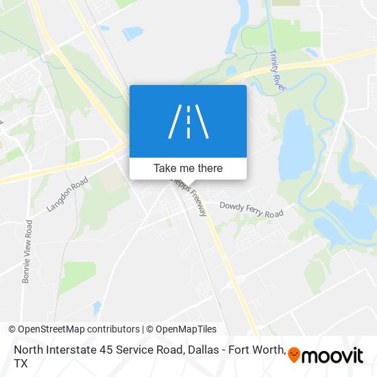 North Interstate 45 Service Road map