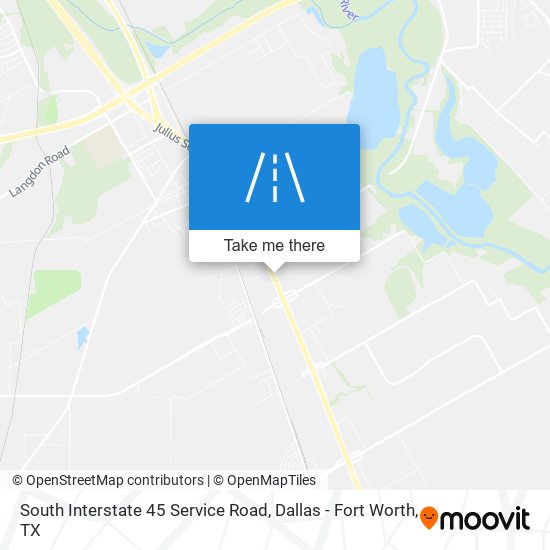 South Interstate 45 Service Road map