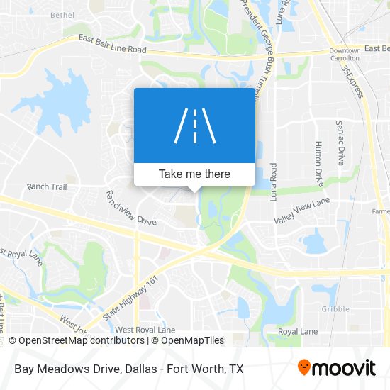 Bay Meadows Drive map