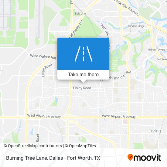 Burning Tree Lane map
