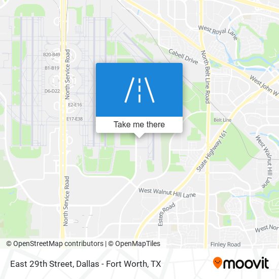 East 29th Street map