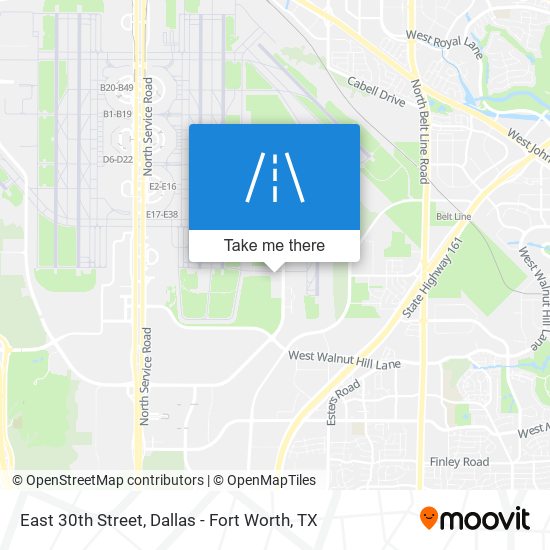 East 30th Street map