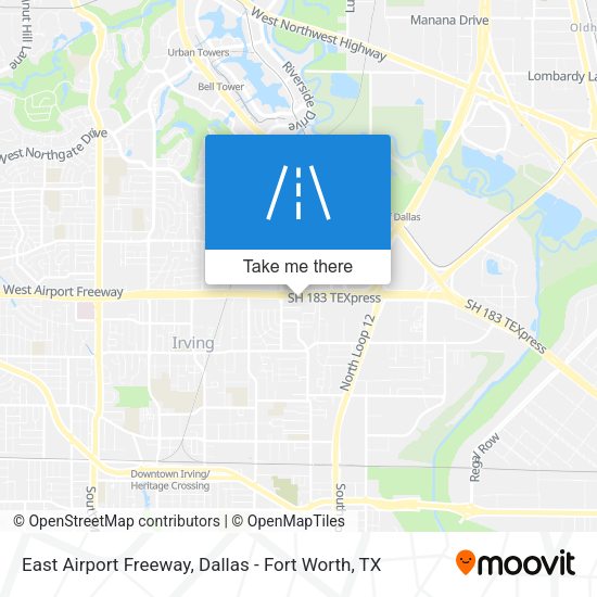 East Airport Freeway map