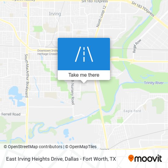 Mapa de East Irving Heights Drive