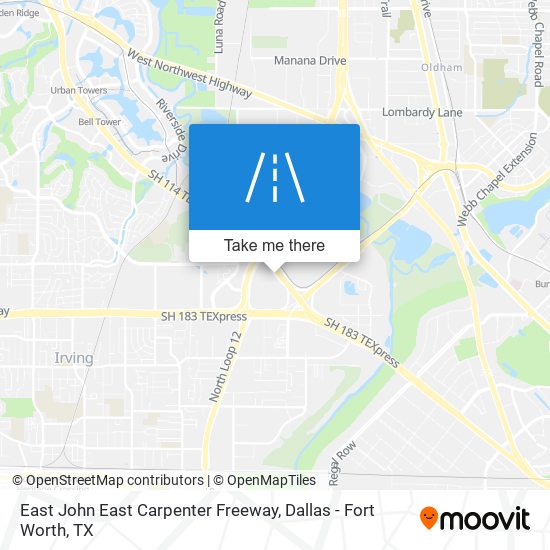 Mapa de East John East Carpenter Freeway