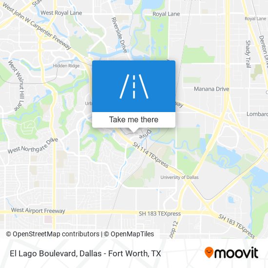 El Lago Boulevard map