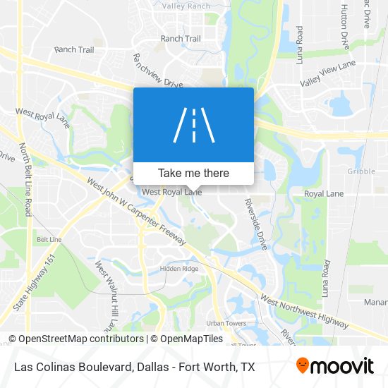 Las Colinas Boulevard map