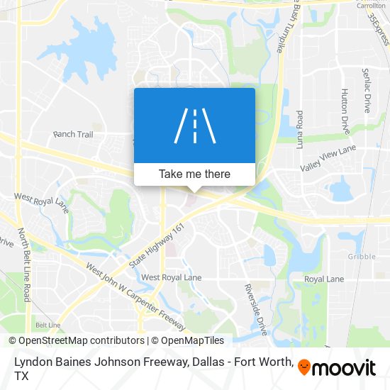 Mapa de Lyndon Baines Johnson Freeway