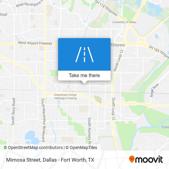 Mimosa Street map