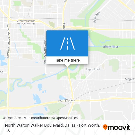 North Walton Walker Boulevard map