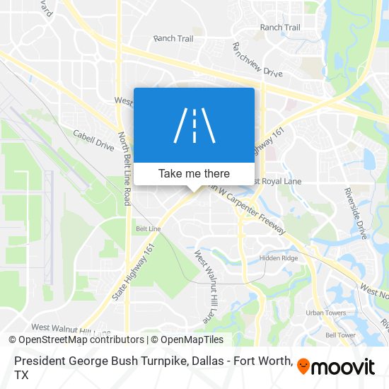 President George Bush Turnpike map