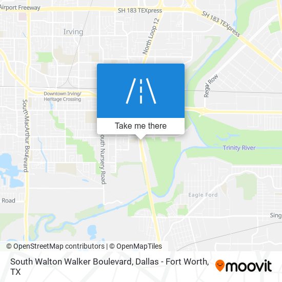 Mapa de South Walton Walker Boulevard