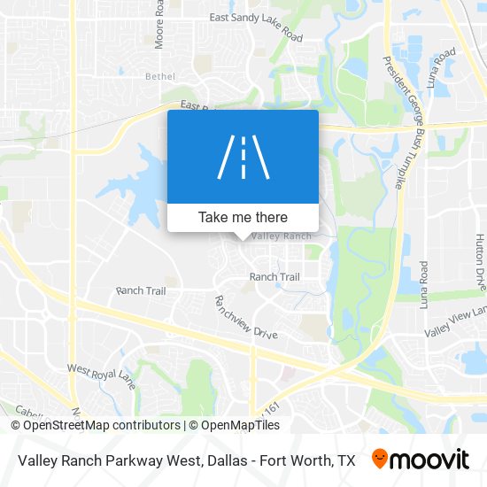 Valley Ranch Parkway West map