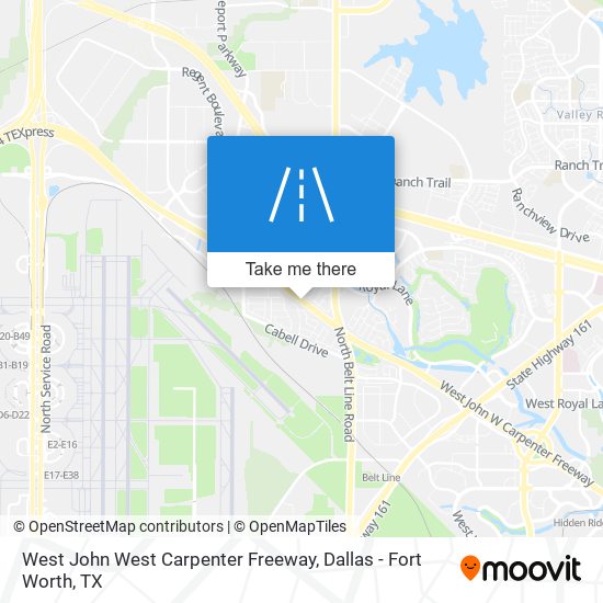 Mapa de West John West Carpenter Freeway