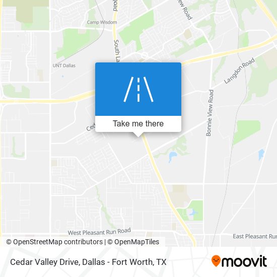 Cedar Valley Drive map