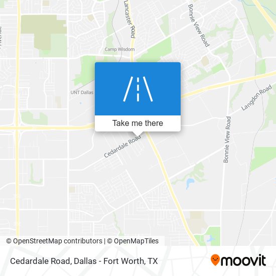 Cedardale Road map