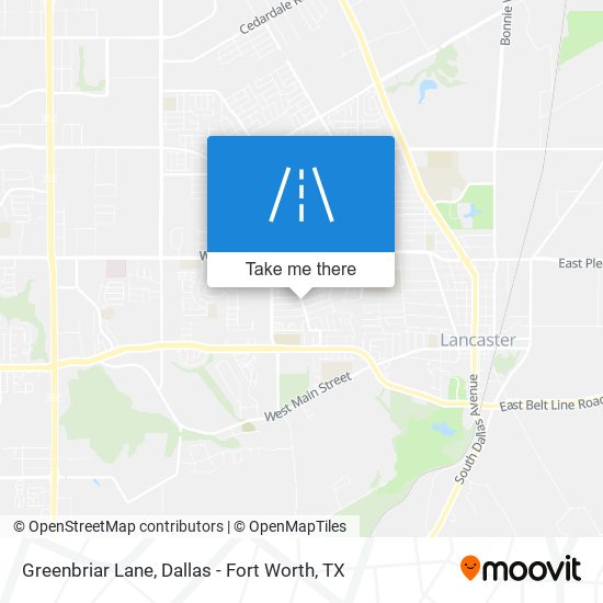 Greenbriar Lane map