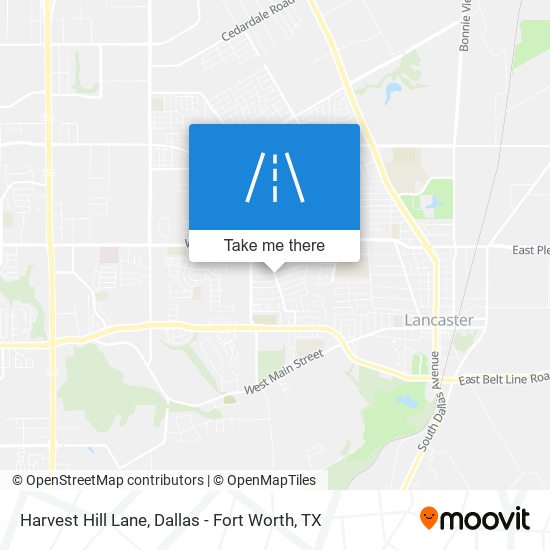 Harvest Hill Lane map