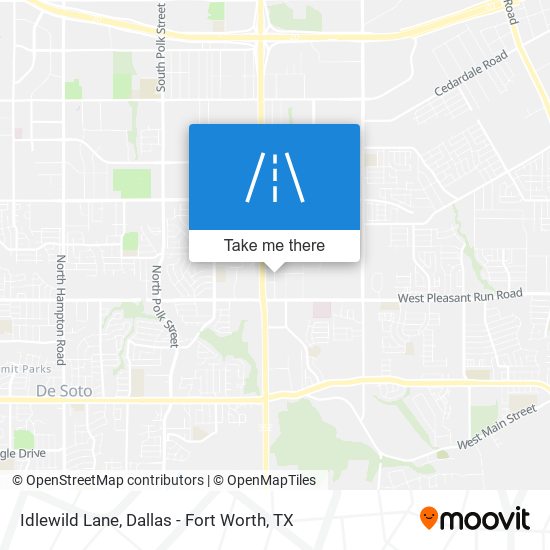 Idlewild Lane map