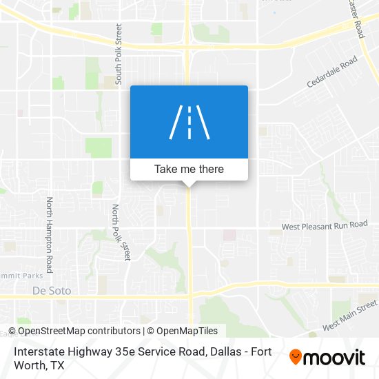 Mapa de Interstate Highway 35e Service Road