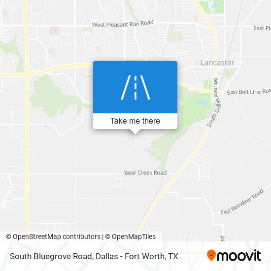 South Bluegrove Road map