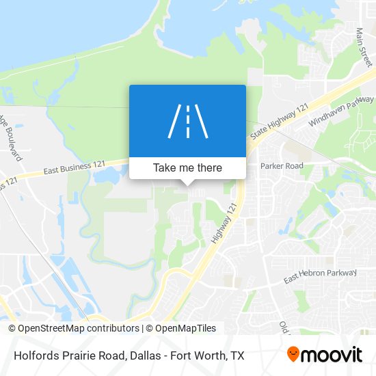 Holfords Prairie Road map