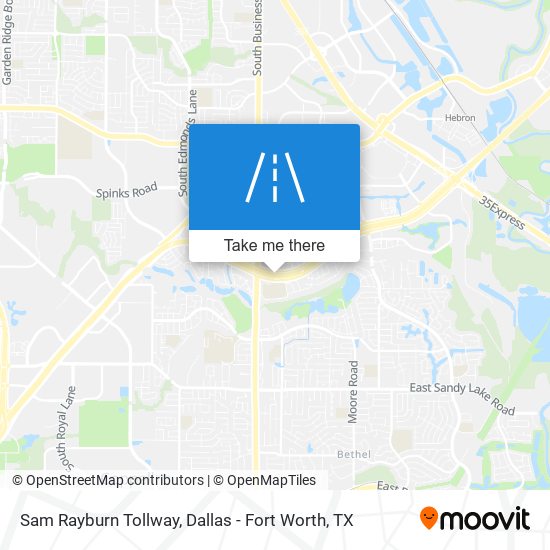 Mapa de Sam Rayburn Tollway