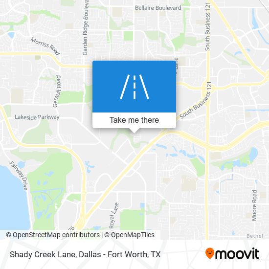 Shady Creek Lane map