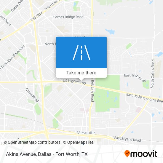 Akins Avenue map