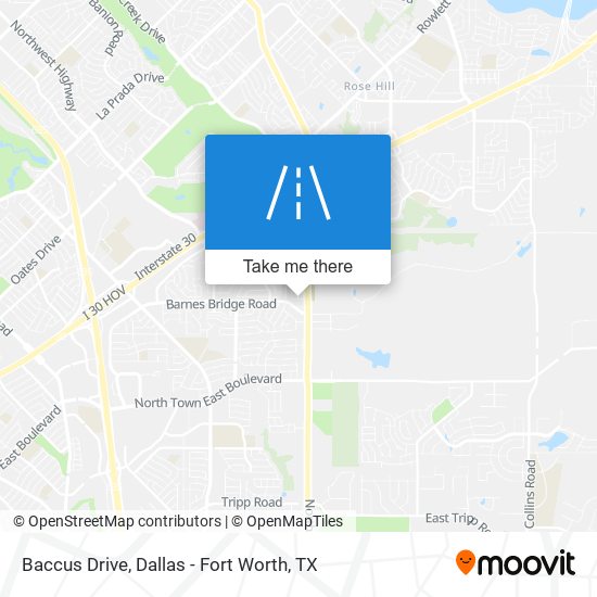 Mapa de Baccus Drive