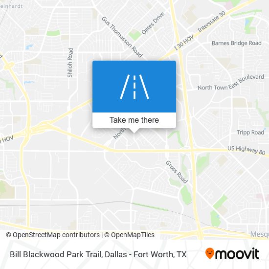 Bill Blackwood Park Trail map
