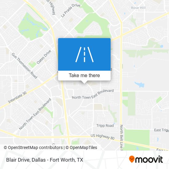 Mapa de Blair Drive