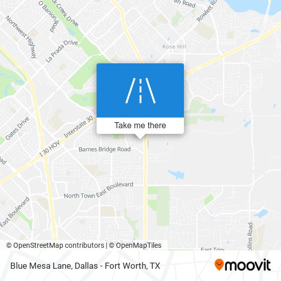 Blue Mesa Lane map
