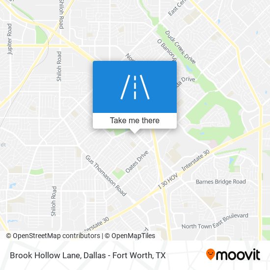 Brook Hollow Lane map