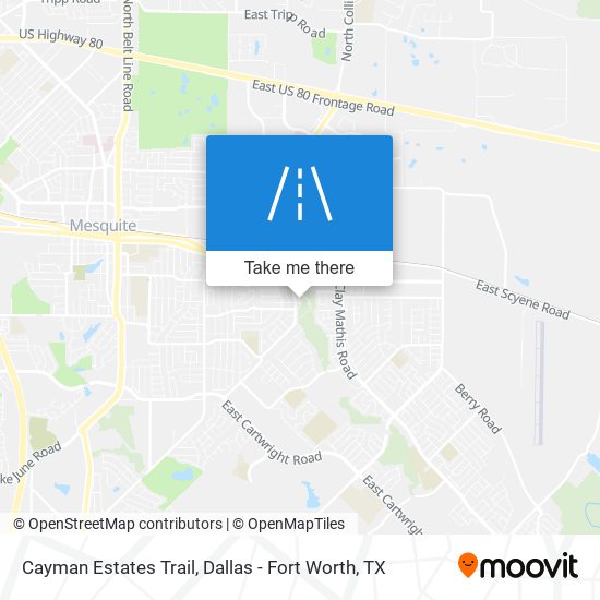 Mapa de Cayman Estates Trail