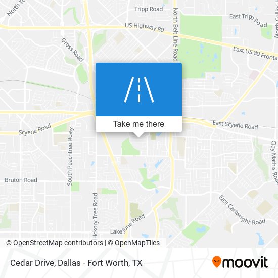 Cedar Drive map