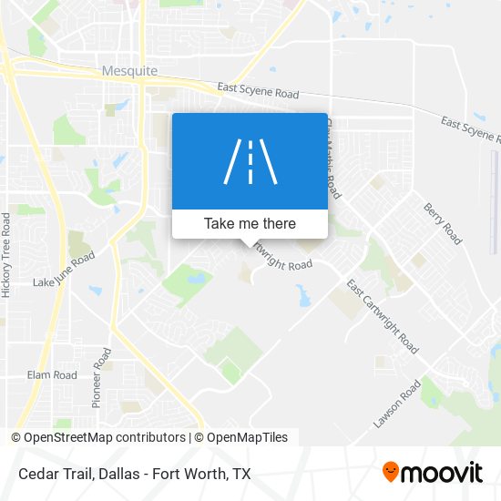 Mapa de Cedar Trail