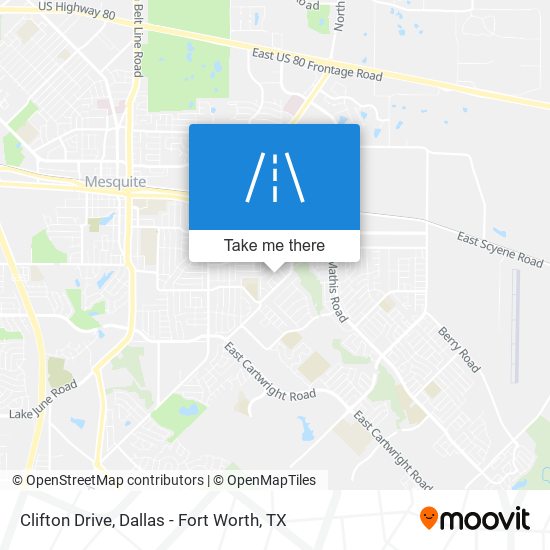 Clifton Drive map