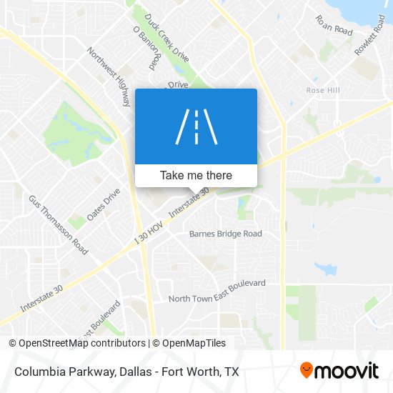 Mapa de Columbia Parkway