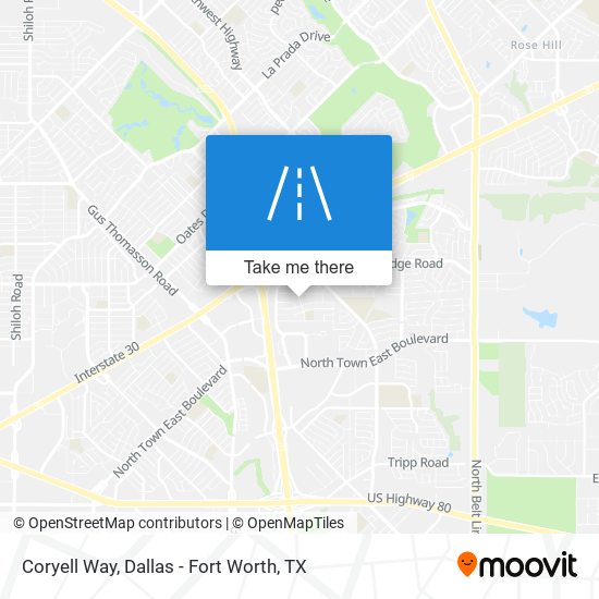 Coryell Way map
