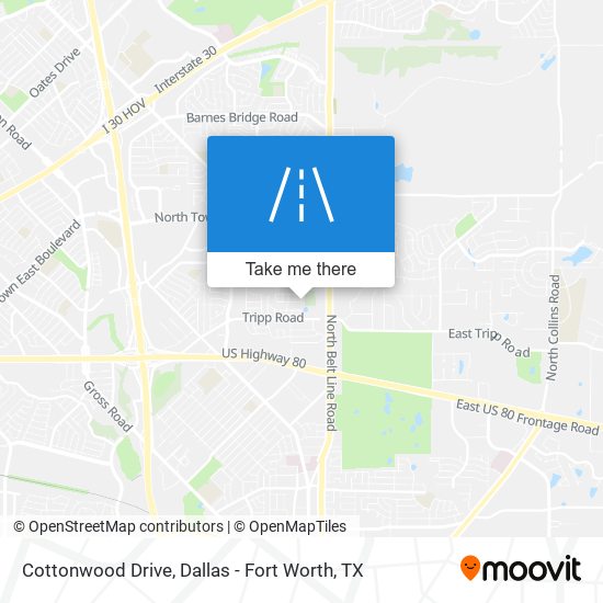 Cottonwood Drive map