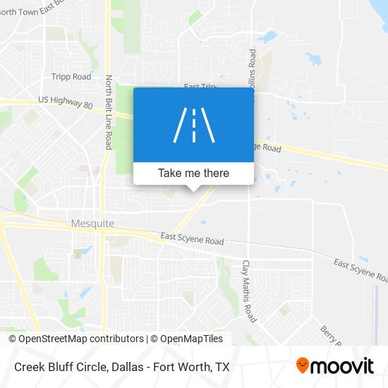 Creek Bluff Circle map