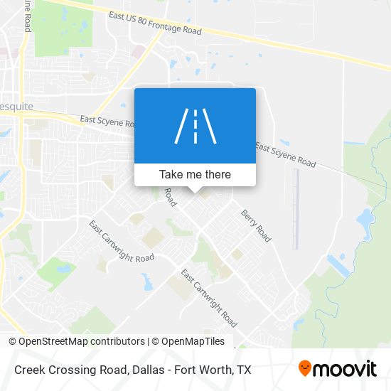 Creek Crossing Road map