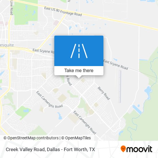 Creek Valley Road map