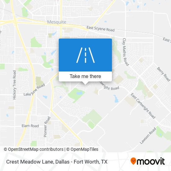Crest Meadow Lane map