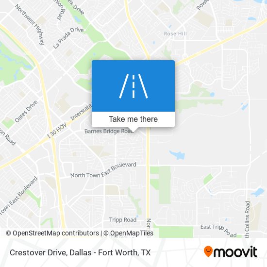 Crestover Drive map