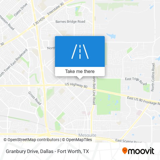 Mapa de Granbury Drive