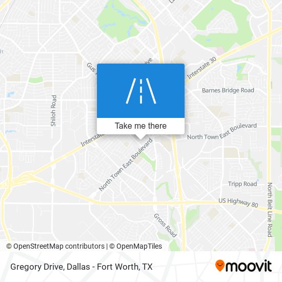 Gregory Drive map